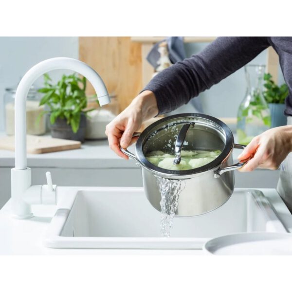 BK Twist Pannenset 5-delig RVS/Glas - Afbeelding 2
