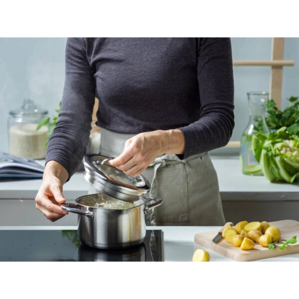 BK Twist Pannenset 5-delig RVS/Glas - Afbeelding 4