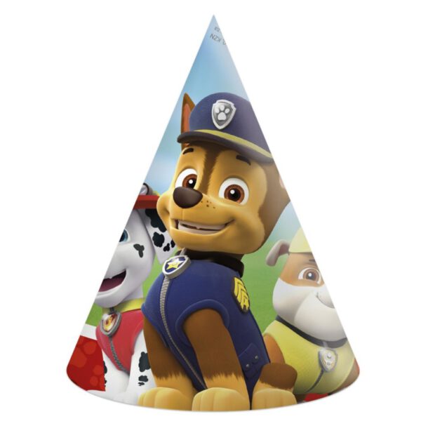 Paw Patrol Papieren Feesthoedjes 6 Stuks - Afbeelding 2