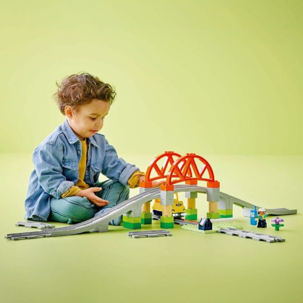 Lego Duplo 10426 Town Treinbrug en Rails Set - Afbeelding 5