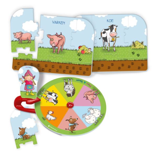 Clementoni Fien en Teun Op De Boerderij Puzzelspel - Afbeelding 2