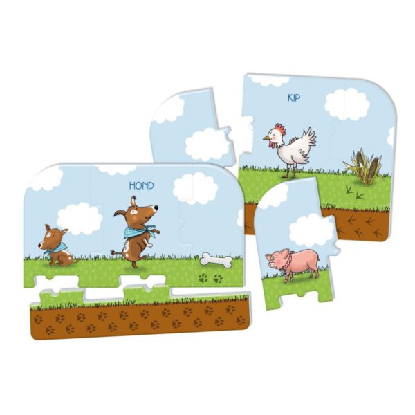 Clementoni Fien en Teun Op De Boerderij Puzzelspel - Afbeelding 3