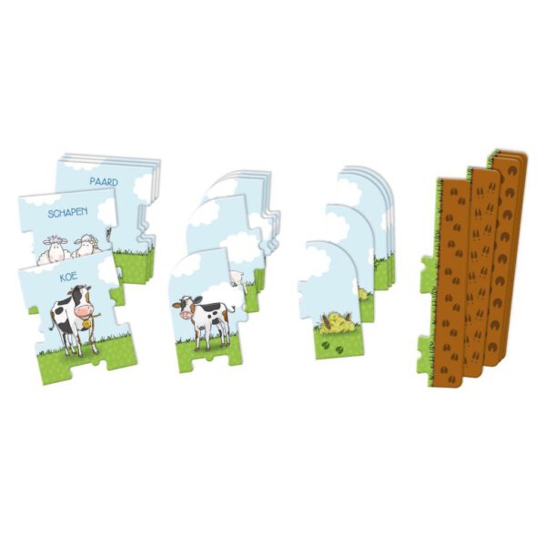 Clementoni Fien en Teun Op De Boerderij Puzzelspel - Afbeelding 4