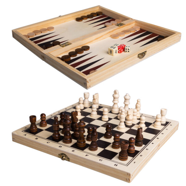 Clown Games 3in1 Houten Spellendoos - Afbeelding 2