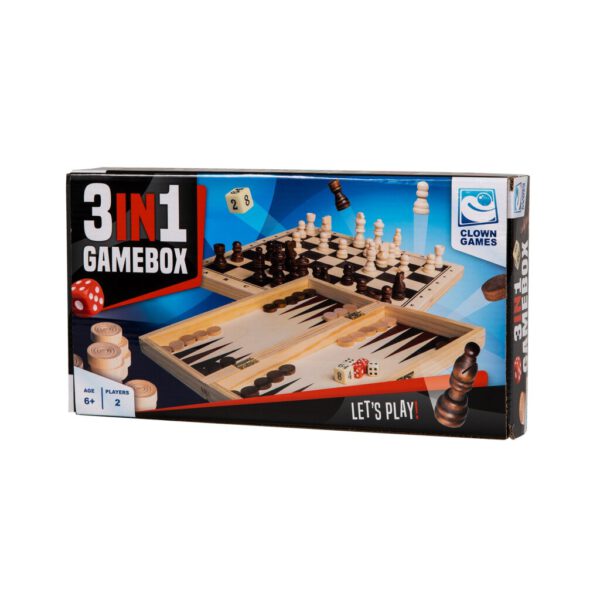 Clown Games 3in1 Houten Spellendoos - Afbeelding 3