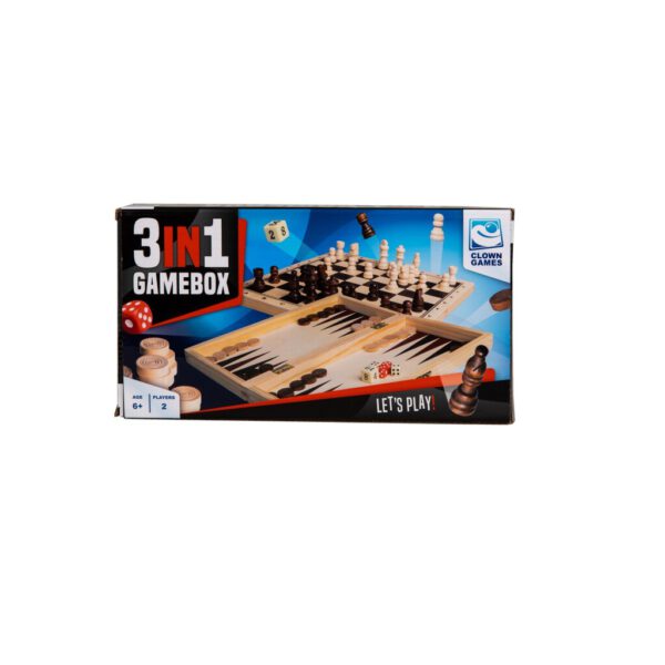 Clown Games 3in1 Houten Spellendoos - Afbeelding 4