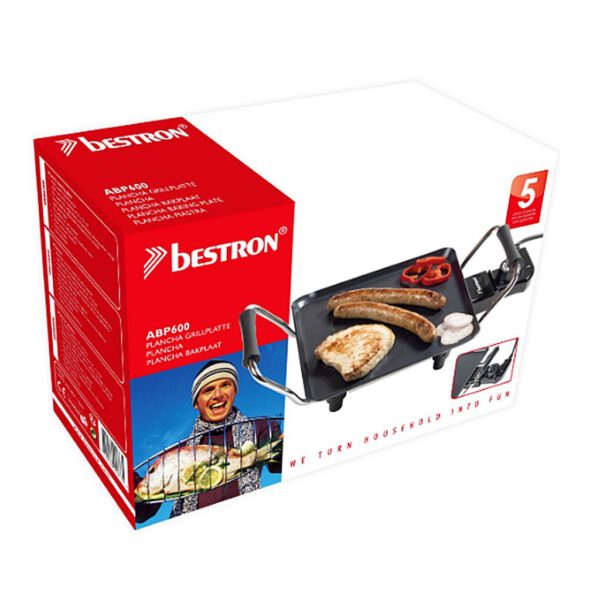 Bestron ABP600 Plancha Bakplaat 1000W Zwart - Afbeelding 2