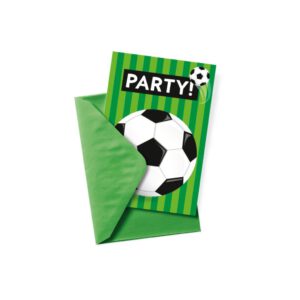Voetbal Uitnodigingskaarten 6 Stuks