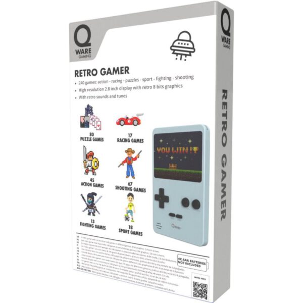 Qware Retro Spelcomputer 240 Games Grijs - Afbeelding 3