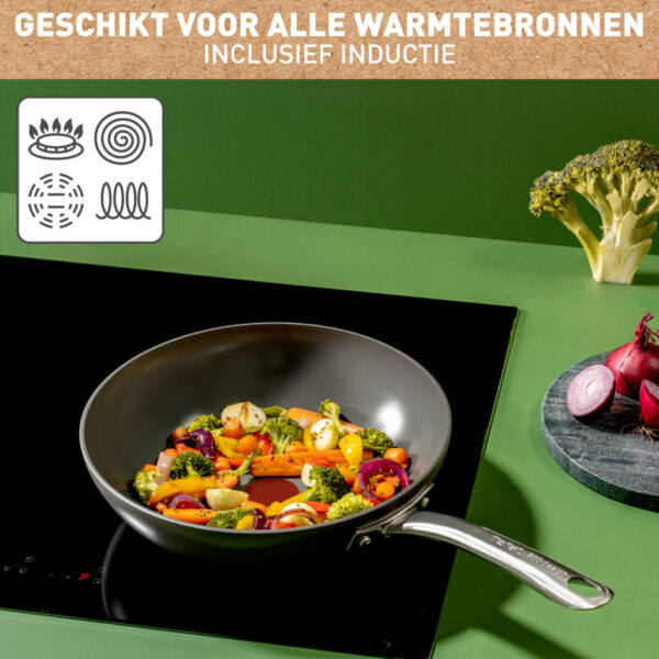 Tefal C42419 Renew+ Keramische Wokpan 28 cm - Afbeelding 3