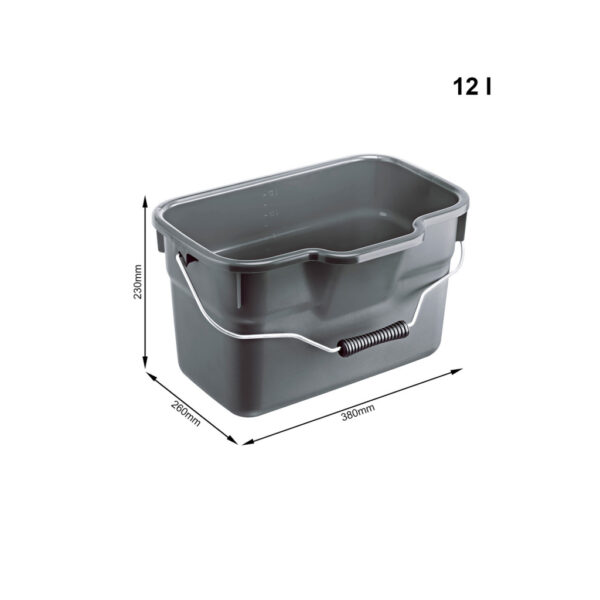 Rotho Basic Emmer Rechthoekig 12L Antraciet - Afbeelding 4