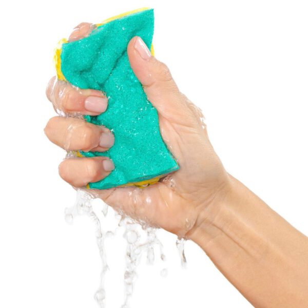 Vileda Glitzi Always Clean Schuursponsen 2 Stuks Geel/Groen - Afbeelding 2