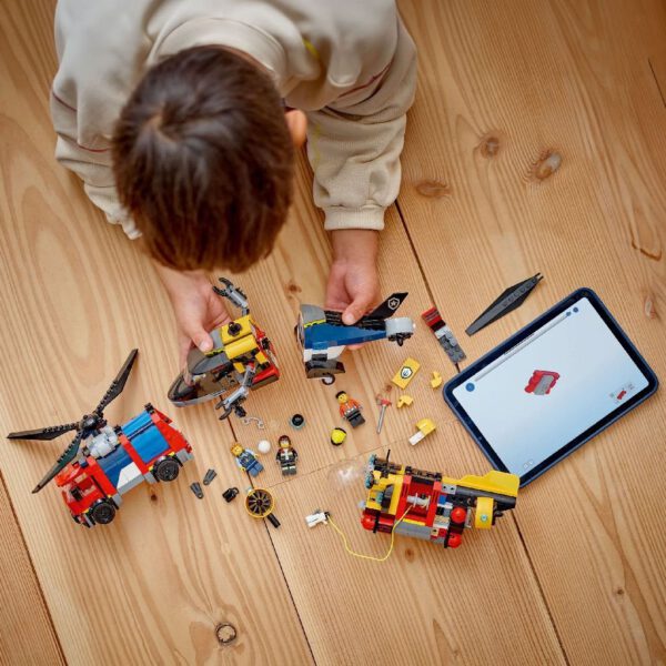 Lego City 60462 Great Vehicles Helikopter, Brandweerauto en Onderzeeër - Afbeelding 4