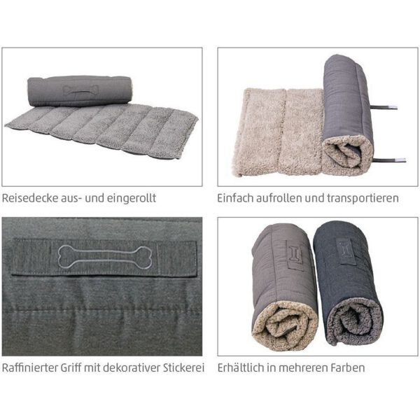 Sun Garden Oskar Oprolbaar Hondenkleed 100x65x4 cm Beige - Afbeelding 2