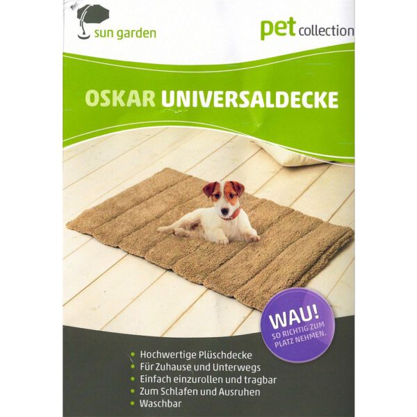 Sun Garden Oskar Oprolbaar Hondenkleed 100x65x4 cm Beige - Afbeelding 3
