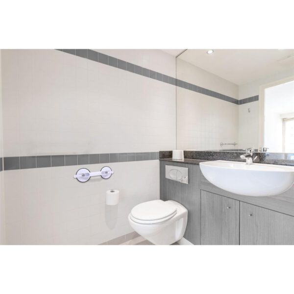 Vivamore Handgreep met Zuignappen 33x12.5x7.5 cm Wit - Afbeelding 2