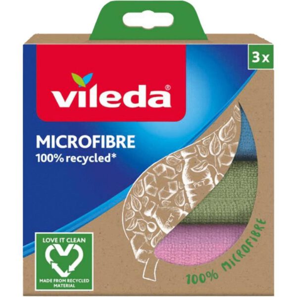 Vileda 100% Recycled Microvezeldoekjes 3 Stuks - Afbeelding 4