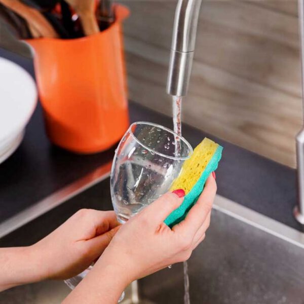 Vileda Glitzi Always Clean Schuursponsen 2 Stuks Geel/Groen - Afbeelding 3