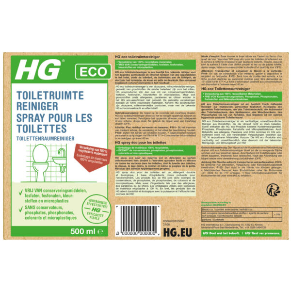 HG ECO Toiletreiniger 500 ml - Afbeelding 2