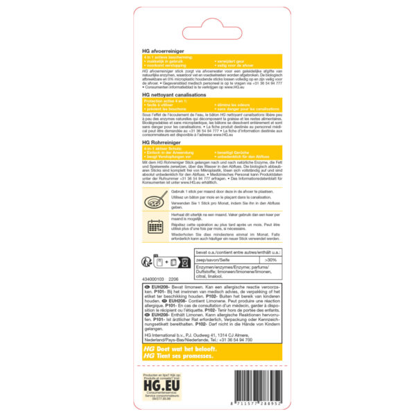 HG Afvoer Reinigingssticks 6 Stuks - Afbeelding 2