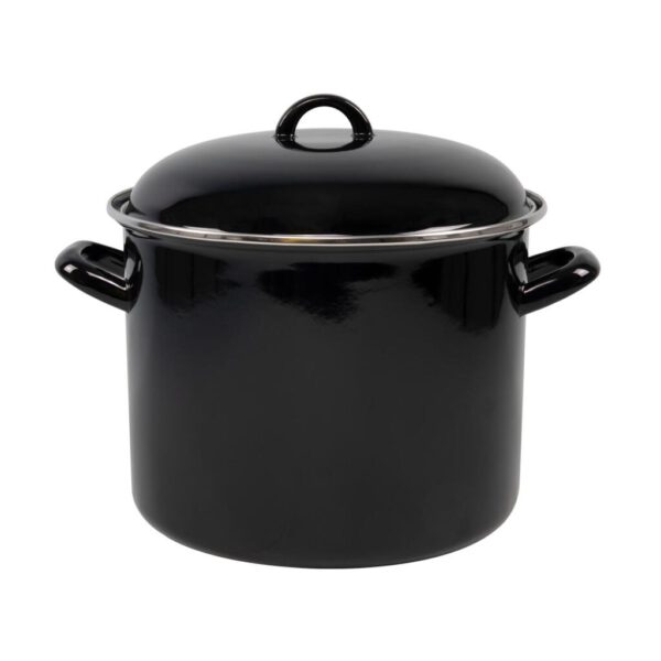 Svenska Living Soeppan 8L 24 cm Emaille/Zwart