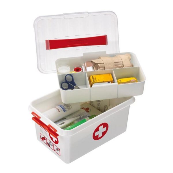 Sunware Q-Line EHBO Doos 6L 30x20x14 cm Wit/Rood - Afbeelding 2