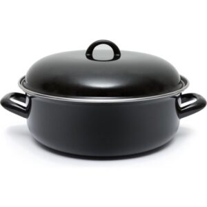 CasaLupo Emaille Braadpan 22 cm Zwart
