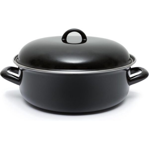 CasaLupo Emaille Braadpan 22 cm Zwart