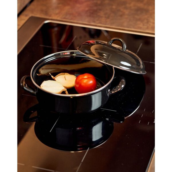 CasaLupo Emaille Braadpan 22 cm Zwart - Afbeelding 3