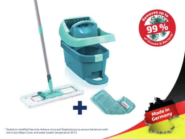 Leifheit 55167 Profi Vloerwisser XL 42 cm Compleet Systeem met Wieltjes Micro Duo + Static Plus - Afbeelding 6