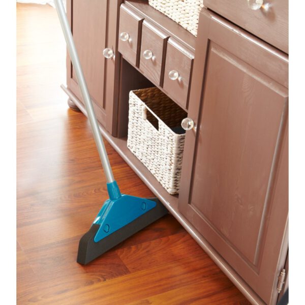 Leifheit 55243 Soft and Easy Schuimrubber-Bezem 34 cm met Telescoopsteel Blauw/Zilver - Afbeelding 3