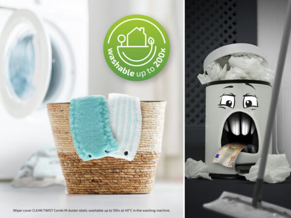 Leifheit 55379 Combi Clean Vloerwisser M 33 cm Compleet Systeem Micro Duo + Static Plus - Afbeelding 6