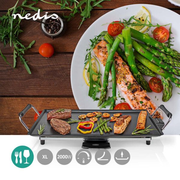Nedis FCTE110EBK50 Teppanyaki Tafelgrill Zwart - Afbeelding 4