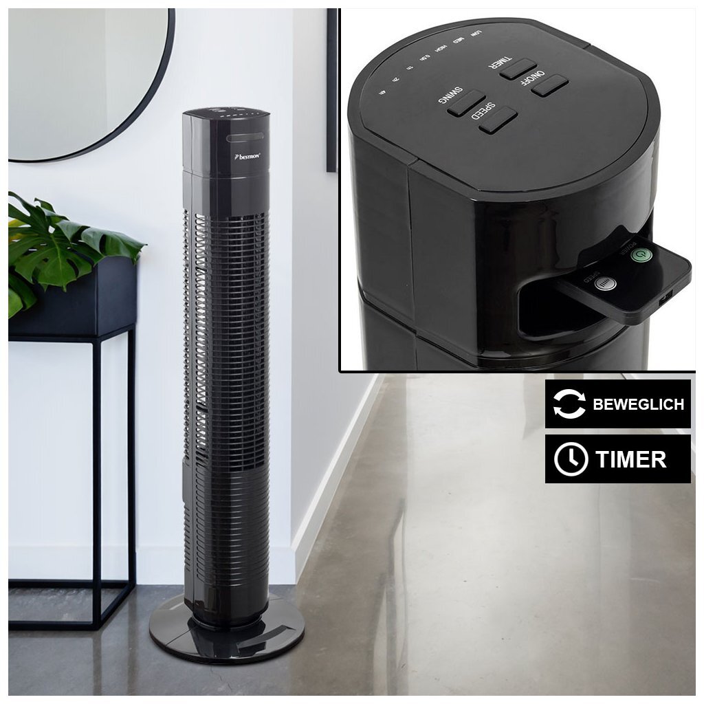 Bestron AFT770ZRC Torenventilator 78 cm Zwart - Afbeelding 2