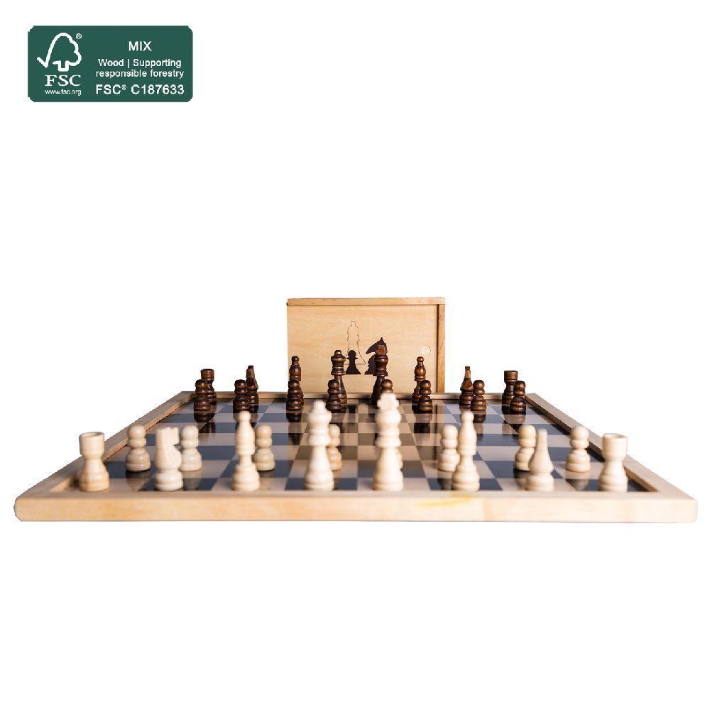 Clown Games Houten Schaakstukken 32 Stuks - Afbeelding 2